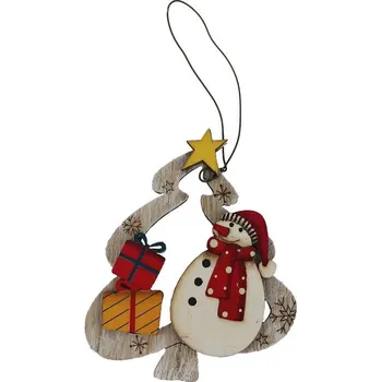 Vánoce Sromek k zavěšení se sněhulákem D6552/4