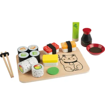 Dřevěná hračka Playtive PLAYTIVE® Dřevěné potraviny - sada na sushi