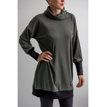 Dámské oblečení Italy fashion Mikinošaty GLAMOROUS Barva: Khaki, Velikost: UNI: M-XL