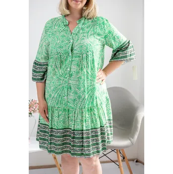 Dámské šaty Italy fashion Vzdušné šaty IZABELA Barva: Zelená, Velikost: UNI - L-2XL