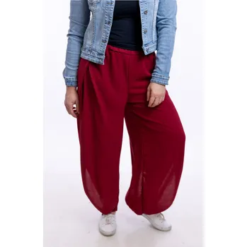 Dámské kalhoty Italy fashion Dámské letní kalhoty JOLY Barva: Tmavě modrá, Velikost: UNI: M/L