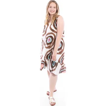 Dámské šaty Italy fashion Letní šaty CIRCLE Barva: Hnědá, Velikost: UNI: L-2XL