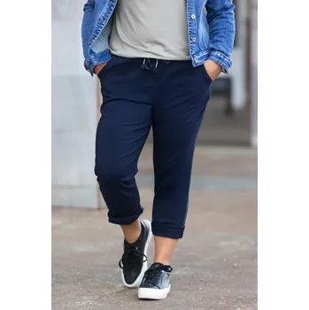 Dámské kalhoty Italy fashion Dámské kalhoty CARMEN maxi Barva: Tmavě modrá, Velikost: UNI: XL-3XL