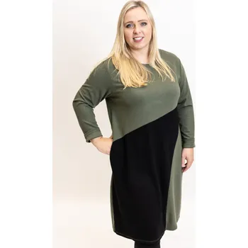 Dámské oblečení Italy fashion Dlouhé šaty HOLLY Barva: Khaki, Velikost: UNI - XL-3XL