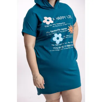 Dámské šaty Italy fashion Šaty EMA Barva: Petrolejová, Velikost: UNI - L-2XL