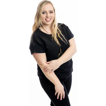 Dámské tričko Italy fashion Dámské tričko RAFAELA Barva: Černá, Velikost: UNI: L-2XL