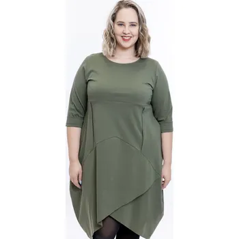 Dámské šaty Italy fashion Šaty ASTRID Barva: Khaki, Velikost: UNI: XL-3XL