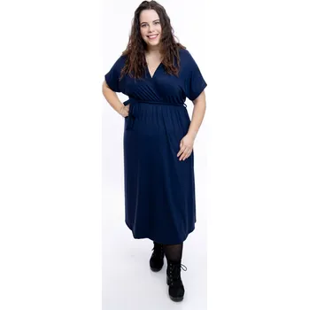 Dámské oblečení Italy fashion Šaty HERA Barva: Tmavě modrá, Velikost: UNI: XL-4XL
