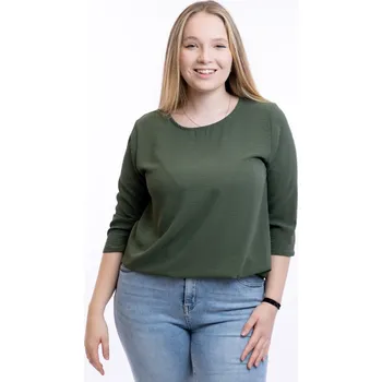 Dámské tričko Italy fashion Dámské tričko do gumy ALVA Barva: Khaki, Velikost: UNI: M-XL