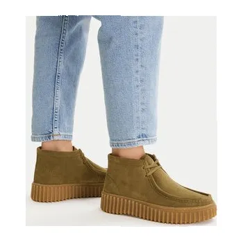 Pracovní obuv Kotníková obuv Clarks Torhill Moss 26183872 Khaki 36