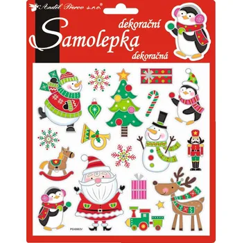 samolepka Samolepky veselé vánoční prostorové 18x17 cm 10312