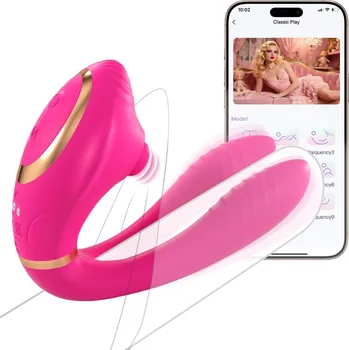 Vibrátor SuperLove Dual Stimulation Couples Wearable Vibrator with App Pink