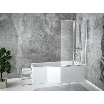 Vana Besco Integra akrylátová vana s dvoudílnou zástěnou Délka vany: 150cm, Orientace: Pravá, WAI-150-PP2