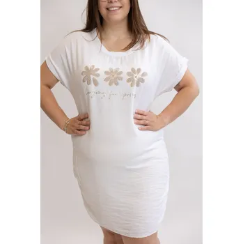 Dámské šaty Italy fashion Šaty DAISY Barva: Bílá, Velikost: UNI: L-2XL