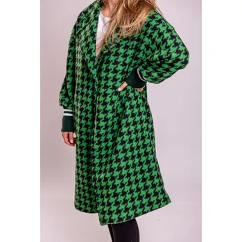 Dámský kabát Italy fashion Kabát KEIRA Barva: Zelená, Velikost: UNI - L-2XL