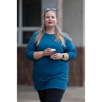 Dámská tunika Italy fashion Dámská tunika VESNA Barva: Petrolejová, Velikost: UNI: XL-3XL