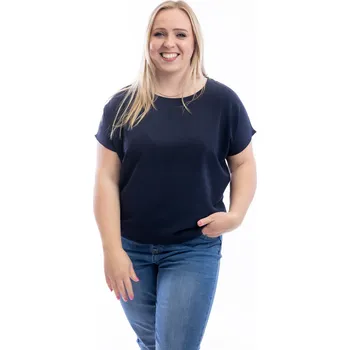 Italy fashion Dámské tričko do gumy VIOLETA Barva: Tmavě modrá, Velikost: UNI: M-XL