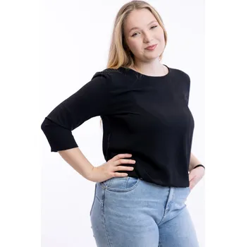 Dámské tričko Italy fashion Dámské tričko do gumy ALVA Barva: Černá, Velikost: UNI: M-XL