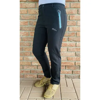 Dámské kalhoty Temster Softshellové vyteplené kalhoty - barevné zipy na kapse Barva: Modrá, Velikost: 2XL