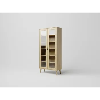 Knihovna SCANDIA Dvoudveřová vitrína SC-S02C, borovice