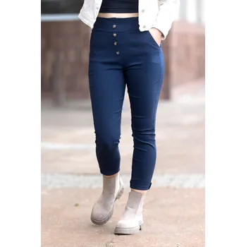 Dámské kalhoty Italy fashion Pružné kalhoty ATOMKY Barva: Tmavě modrá, Velikost: XL