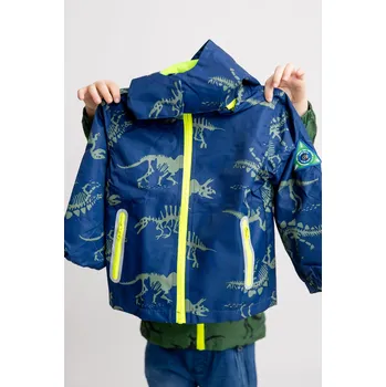 Chlapecké oblečení KUGO Klučičí Jarní bunda dino kostra [B2829] Barva: Modrá, Velikost: 98