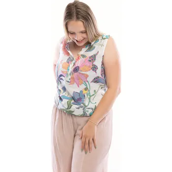 Dámská košile Italy fashion Dámská košile KIKA Barva: Barevné květy, Velikost: UNI: M-XL