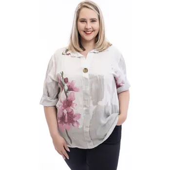 Dámská košile Italy fashion Dámská košile SPRING Barva: Bílá, Velikost: UNI: XL-3XL