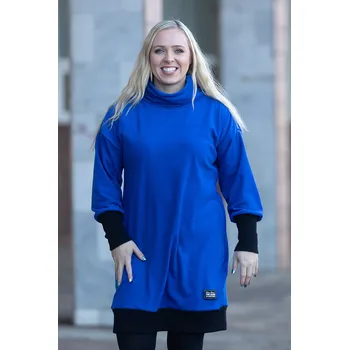 Dámské šaty Italy fashion Fleecové šaty TEA Barva: královsky modrá, Velikost: UNI: M-XL