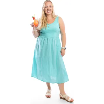 Dámské šaty Italy fashion Letní šaty AMANDA Barva: tyrkysová, Velikost: UNI: M-XL