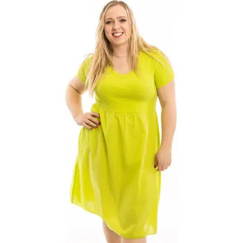 Dámské šaty Italy fashion Letní šaty ZELDA Barva: Limetková, Velikost: UNI: M-XL