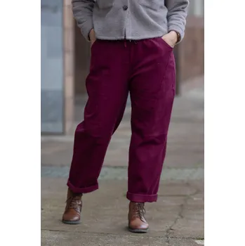 Dámské kalhoty Italy fashion Džínové kalhoty ROS Barva: Vínová, Velikost: UNI: M-XL