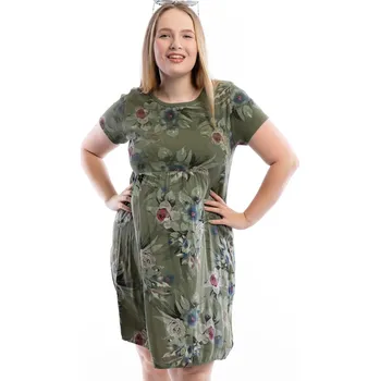 Dámské oblečení Italy fashion Letní šaty LORNA Barva: Khaki, Velikost: UNI: XL-4XL