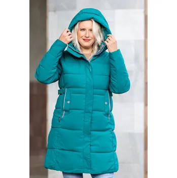 Dámský kabát Temster Zimní kabát EVEREST [23936] Barva: tyrkysová, Velikost: 2XL