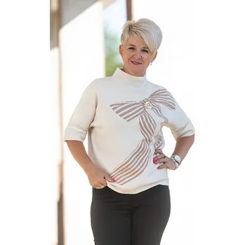 Dámský svetr M.B.21 Dámský svetr BOWIE Barva: Krémová, Velikost: UNI: M-2XL