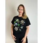 Italy fashion Tričko Garden Barva: Černá, Velikost: UNI - XL-3XL