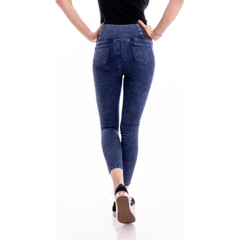 Dámské oblečení M.SARA Džegíny s gumou v pase tmavě modré Barva: Tmavě modrá, Velikost: 26 (XXS)