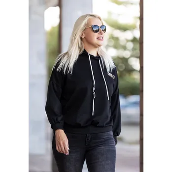 Dámská mikina Italy fashion Dámská mikina LEONTÝNA Barva: Černá, Velikost: UNI: M-XL