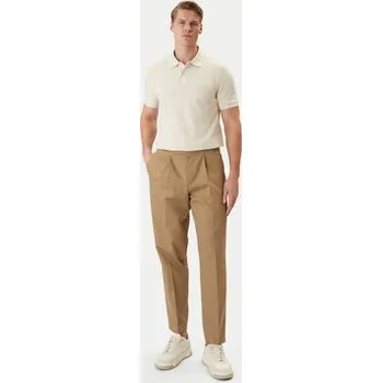 Dámské kalhoty BOSS Kalhoty z materiálu 50556704 Khaki Regular Fit 50
