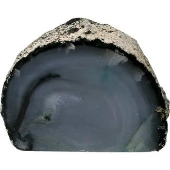 Přírodní kámen Achátová pecka šedočerná 297 g (zajímavý kus)