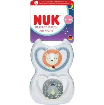 dudlíky NUK Perfect Match AIR Night dudlík 6-18m 2ks