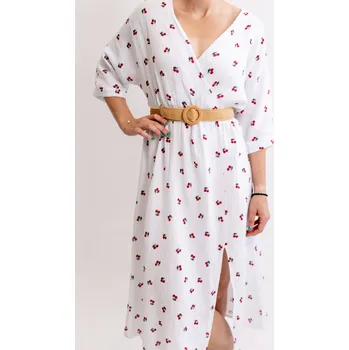 Dámské šaty Italy fashion Mušelínové šaty CHERRY Barva: Bílá, Velikost: UNI - M-XL