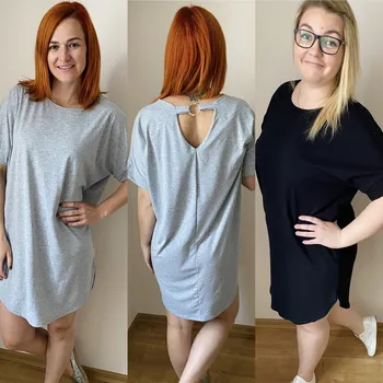 Dámské šaty Italy fashion Šaty se sponou na zádech (velká řada) Barva: Šedá, Velikost: UNI