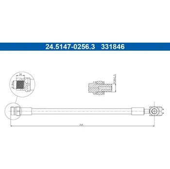 Brzdová hadice Brzdová hadice ATE 24.5147-0256.3