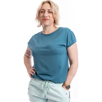 Italy fashion Dámské tričko do gumy DORY Barva: Petrolejová, Velikost: UNI: M-2XL