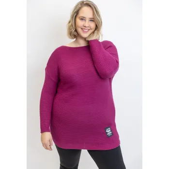 Dámský svetr Italy fashion Svetr ZUZA Barva: Fialová, Velikost: UNI: L-2XL