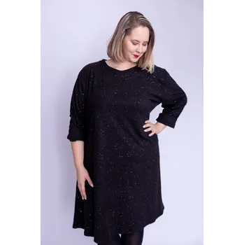 Dámské šaty Italy fashion Maxi šaty ELSA Barva: Černá, Velikost: UNI: 2XL-5XL