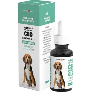 CBD konopný olej 10%, 10 ml - střední pes