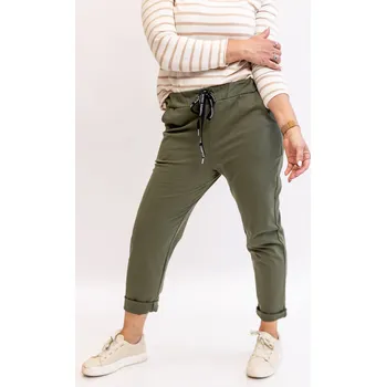 Dámské kalhoty Italy fashion Teplákové kalhoty EASY Barva: Khaki, Velikost: UNI: M-XL