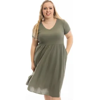 Dámské šaty Italy fashion Letní šaty ZELDA Barva: Khaki, Velikost: UNI: M-XL